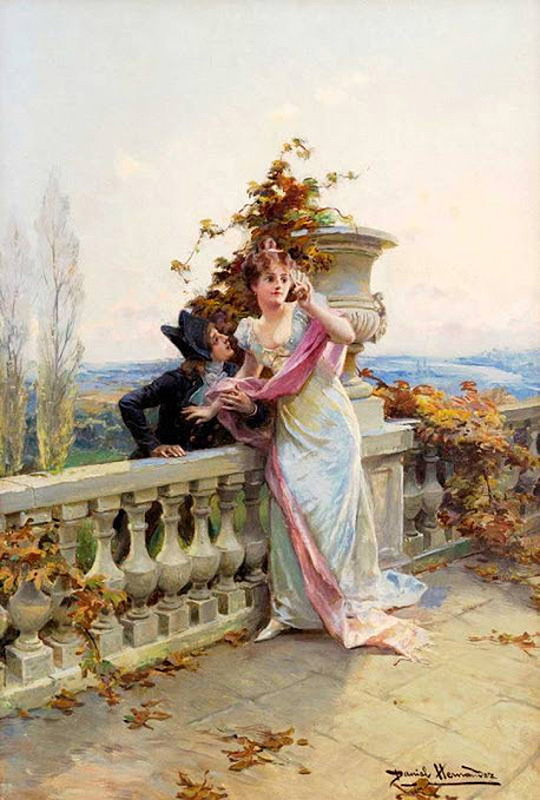 on the balcony